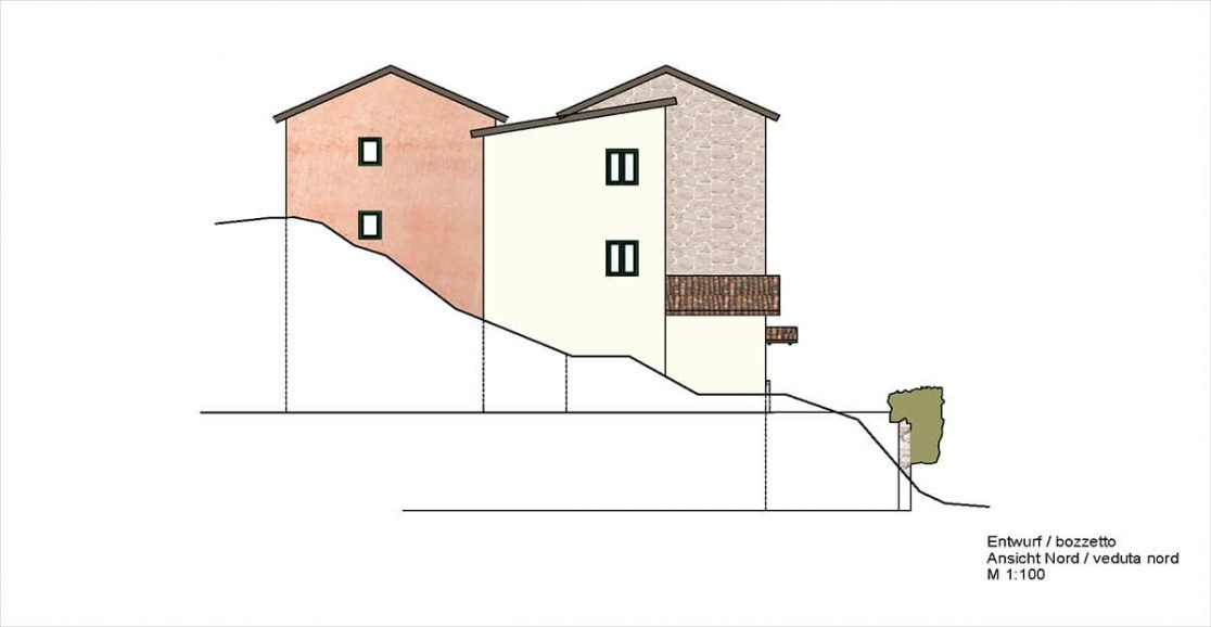 Architektur: Ansicht Ferienhaus Terracina