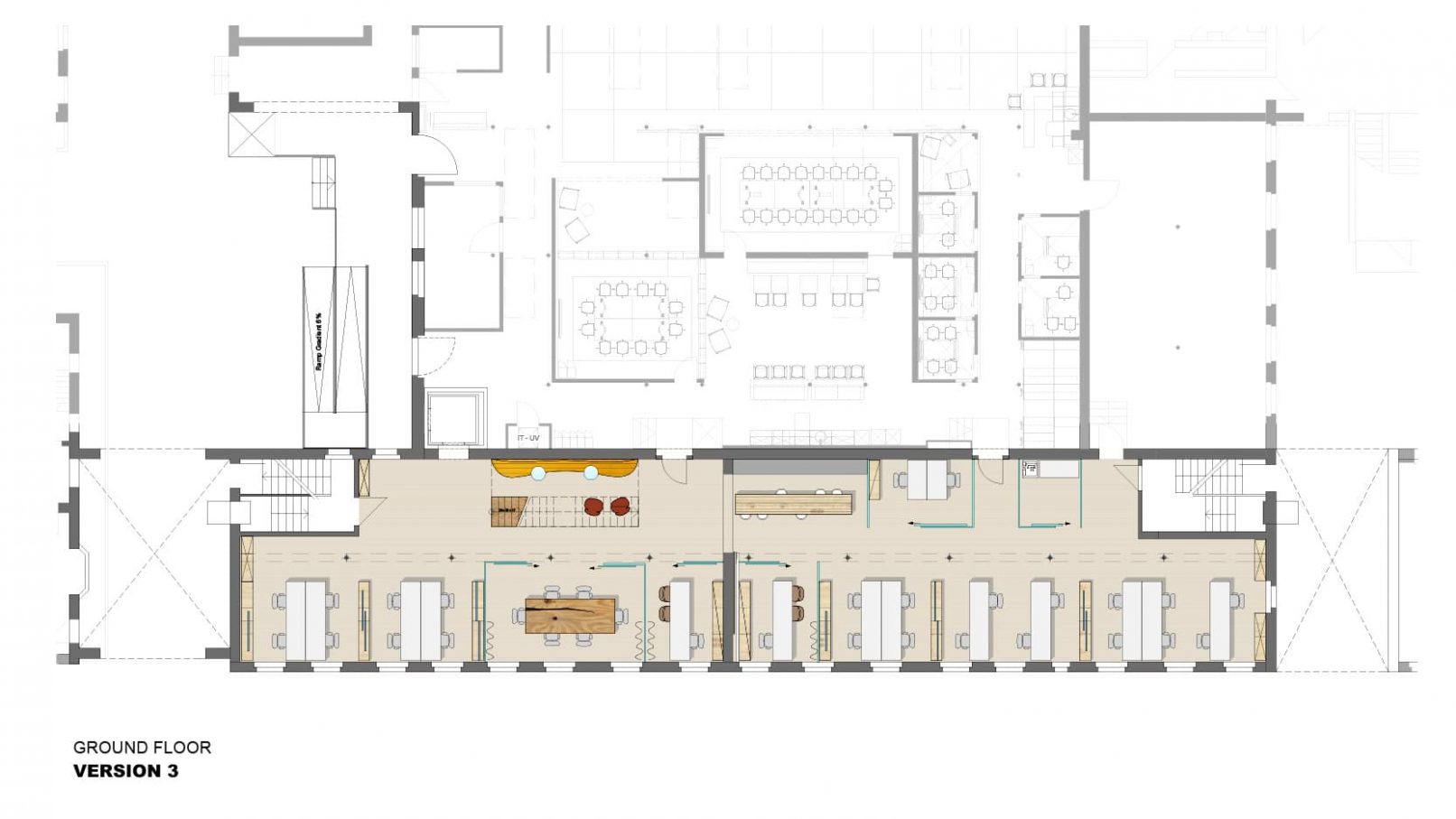 mhp | Architekten Innenarchitekten: Grundriss Verwaltung